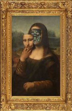 Mona Lisa with robot face